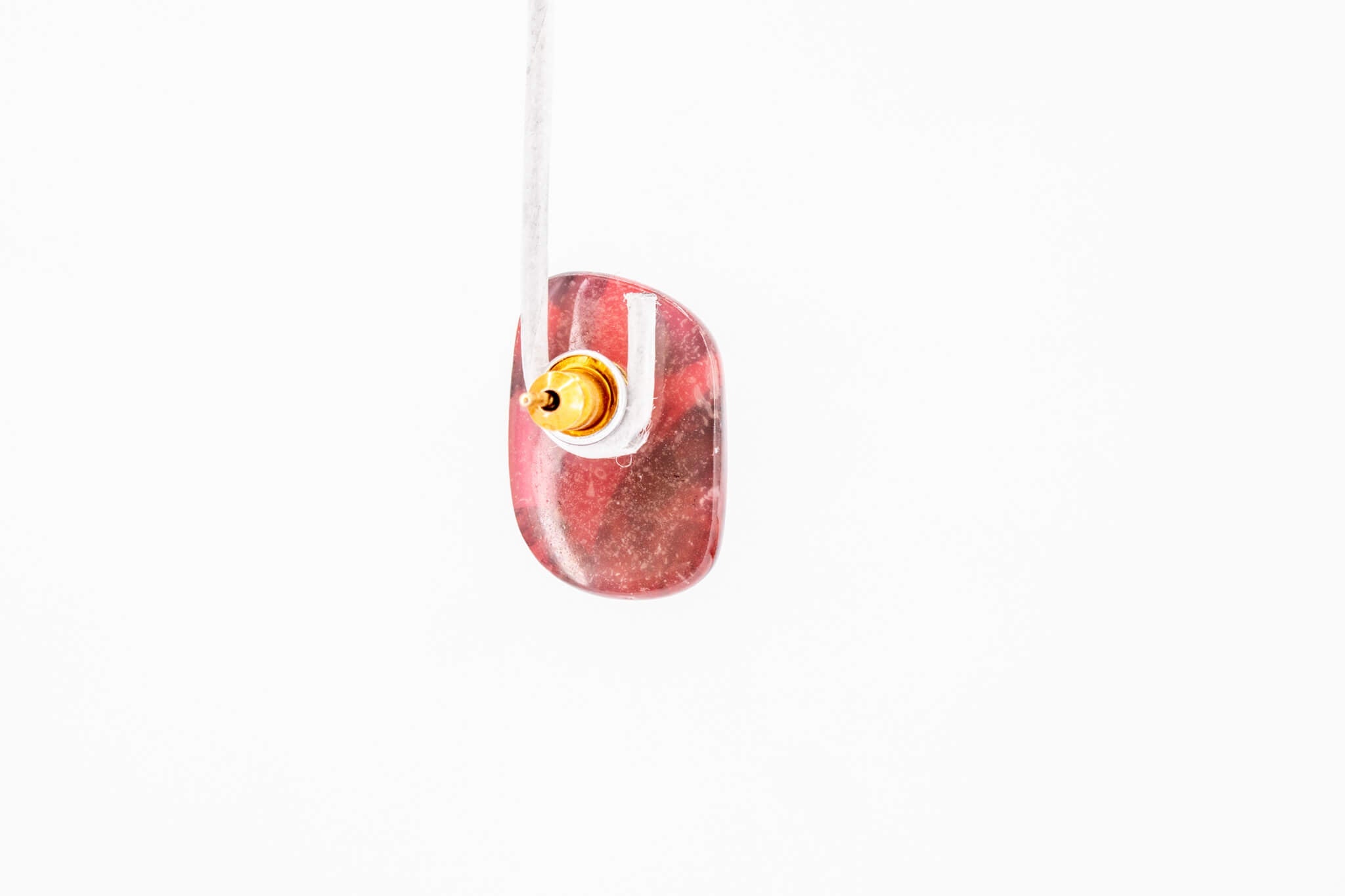 Crimson Stone Tiny Stud - Pearl Moon Creations