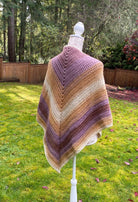 Crochet V Shawl in Seashell - Pearl Moon Creations