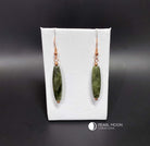 Dark Green Serpentine Earrings - Pearl Moon Creations