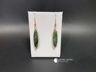 Dark Green Serpentine Earrings - Pearl Moon Creations