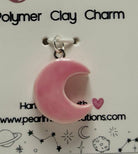 Faux Ceramic Clay Moon charm - Pearl Moon Creations