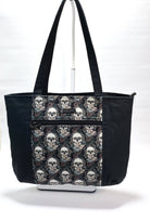 Floral Skull Pelican Tote Bag - Pearl Moon Creations