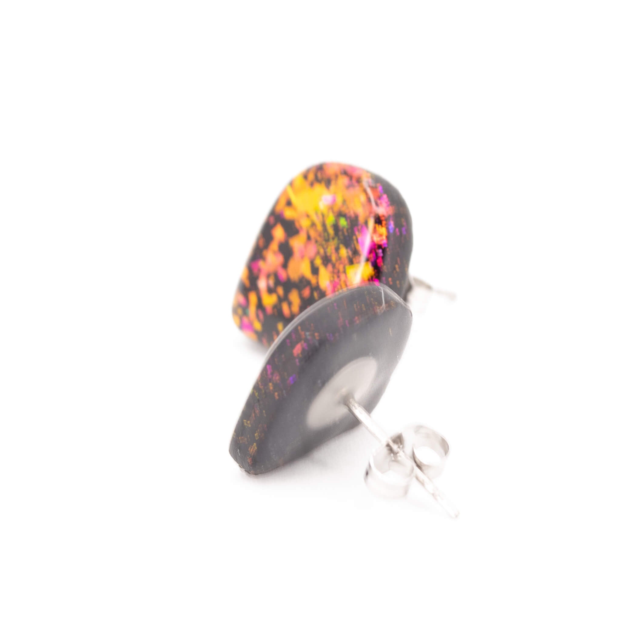 Galaxy Arches Clay Stud Earrings - Pearl Moon Creations
