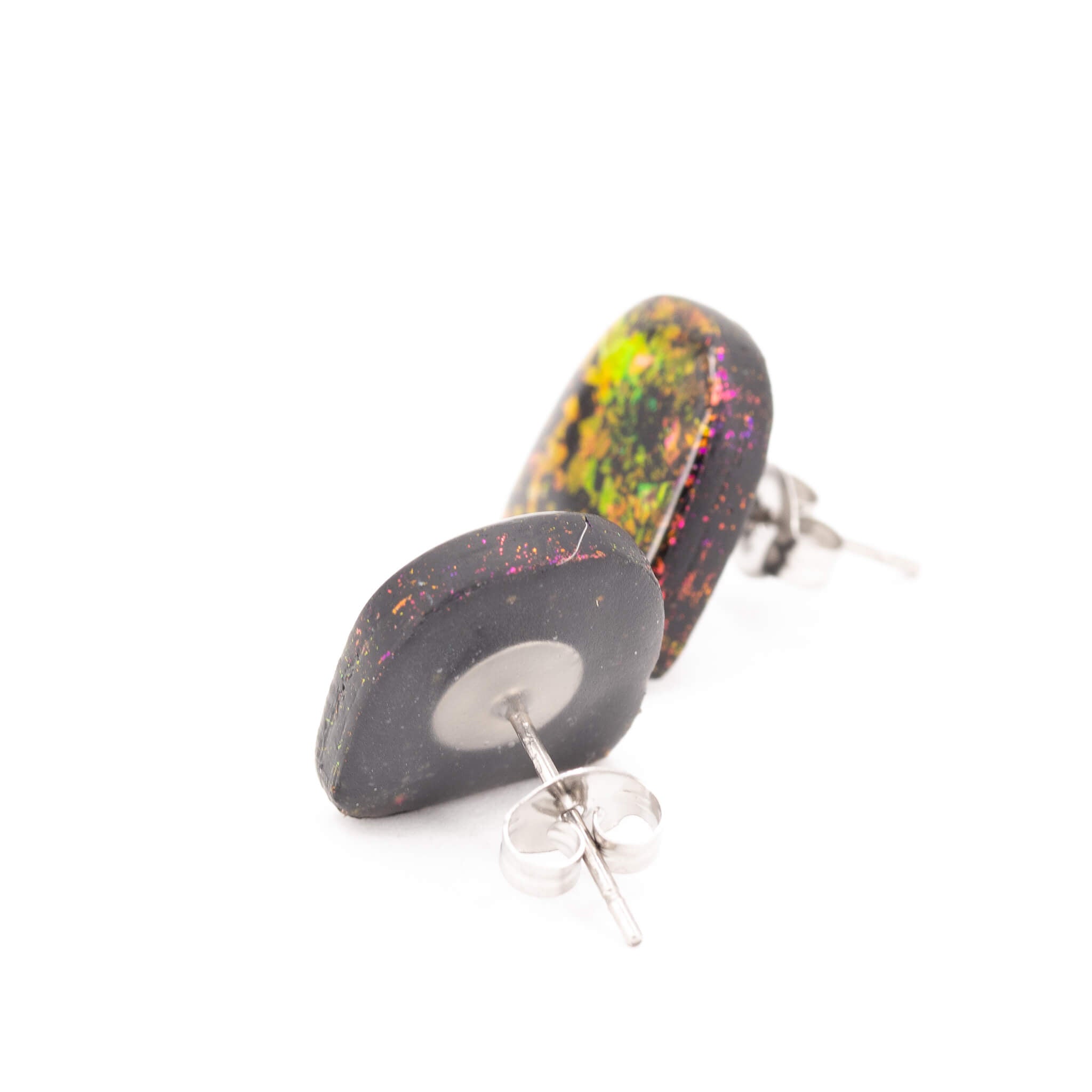 Galaxy Arches Clay Stud Earrings - Pearl Moon Creations
