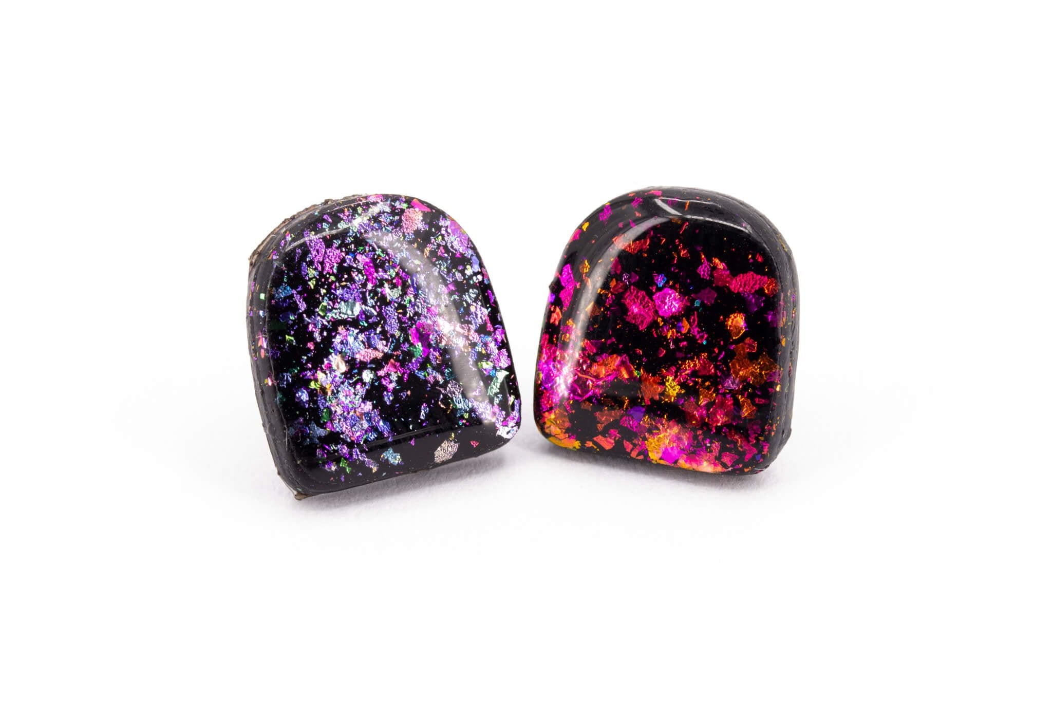 Galaxy Arches Clay Stud Earrings - Pearl Moon Creations