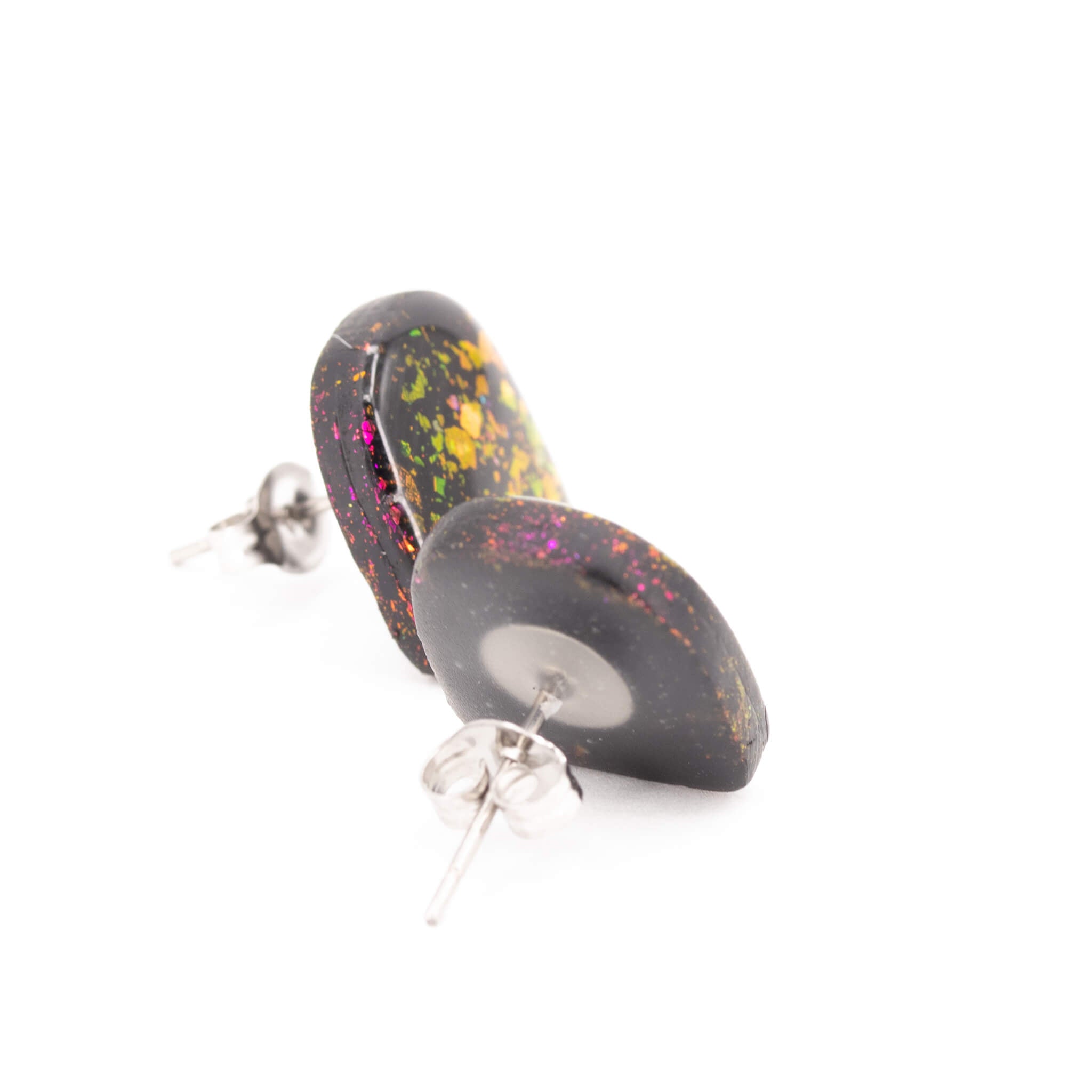 Galaxy Arches Clay Stud Earrings - Pearl Moon Creations