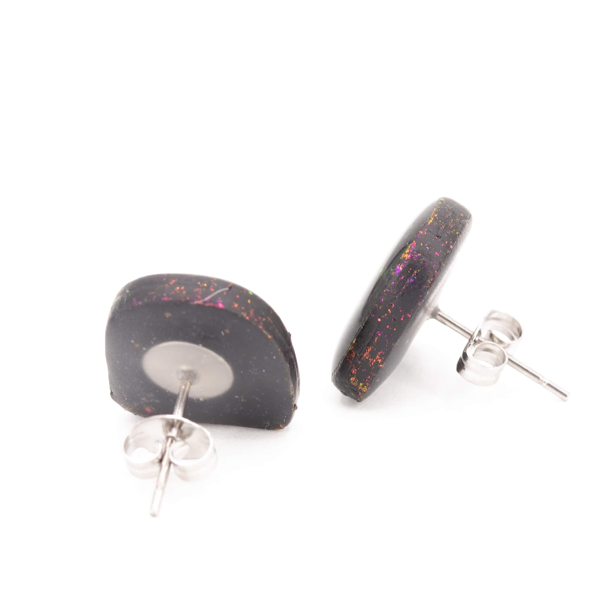 Galaxy Arches Clay Stud Earrings - Pearl Moon Creations