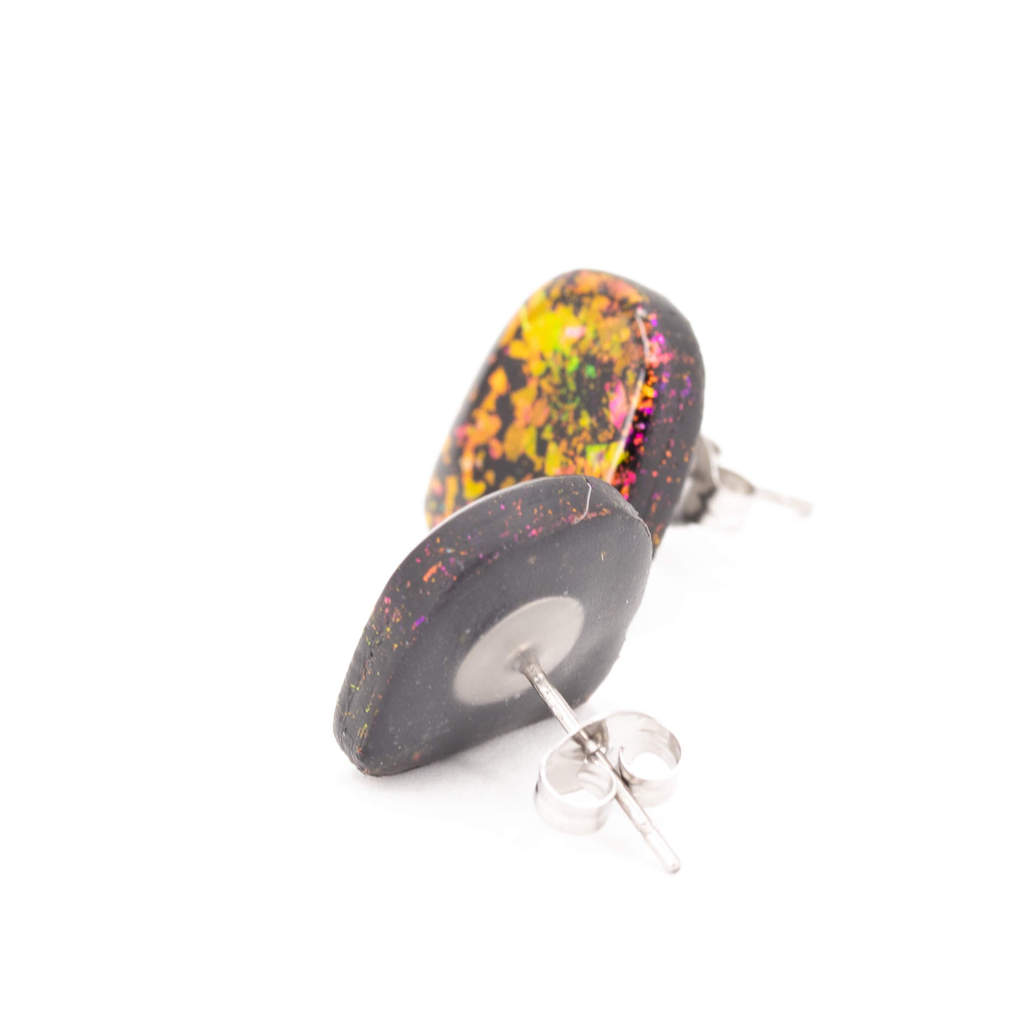 Galaxy Arches Clay Stud Earrings - Pearl Moon Creations
