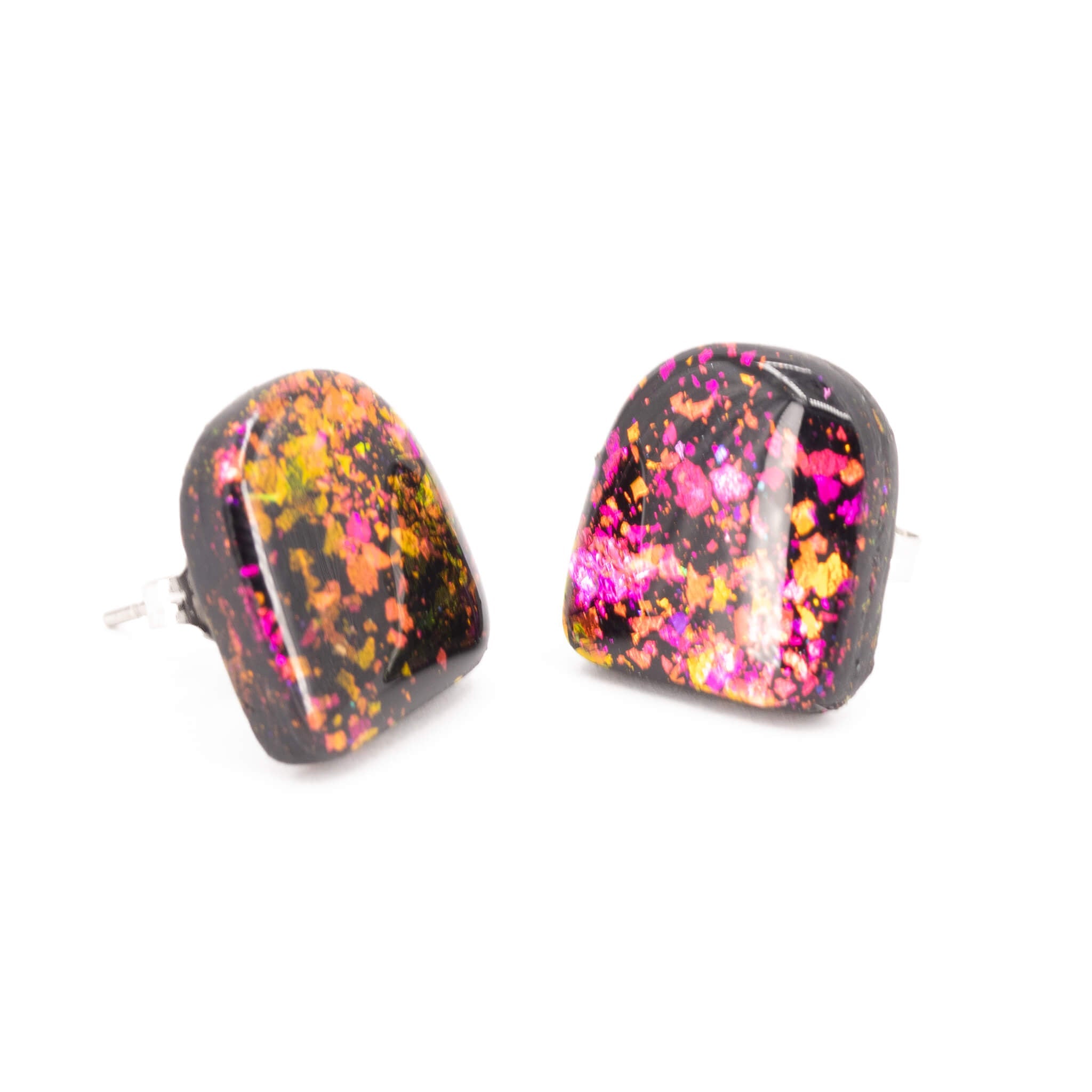 Galaxy Arches Clay Stud Earrings - Pearl Moon Creations