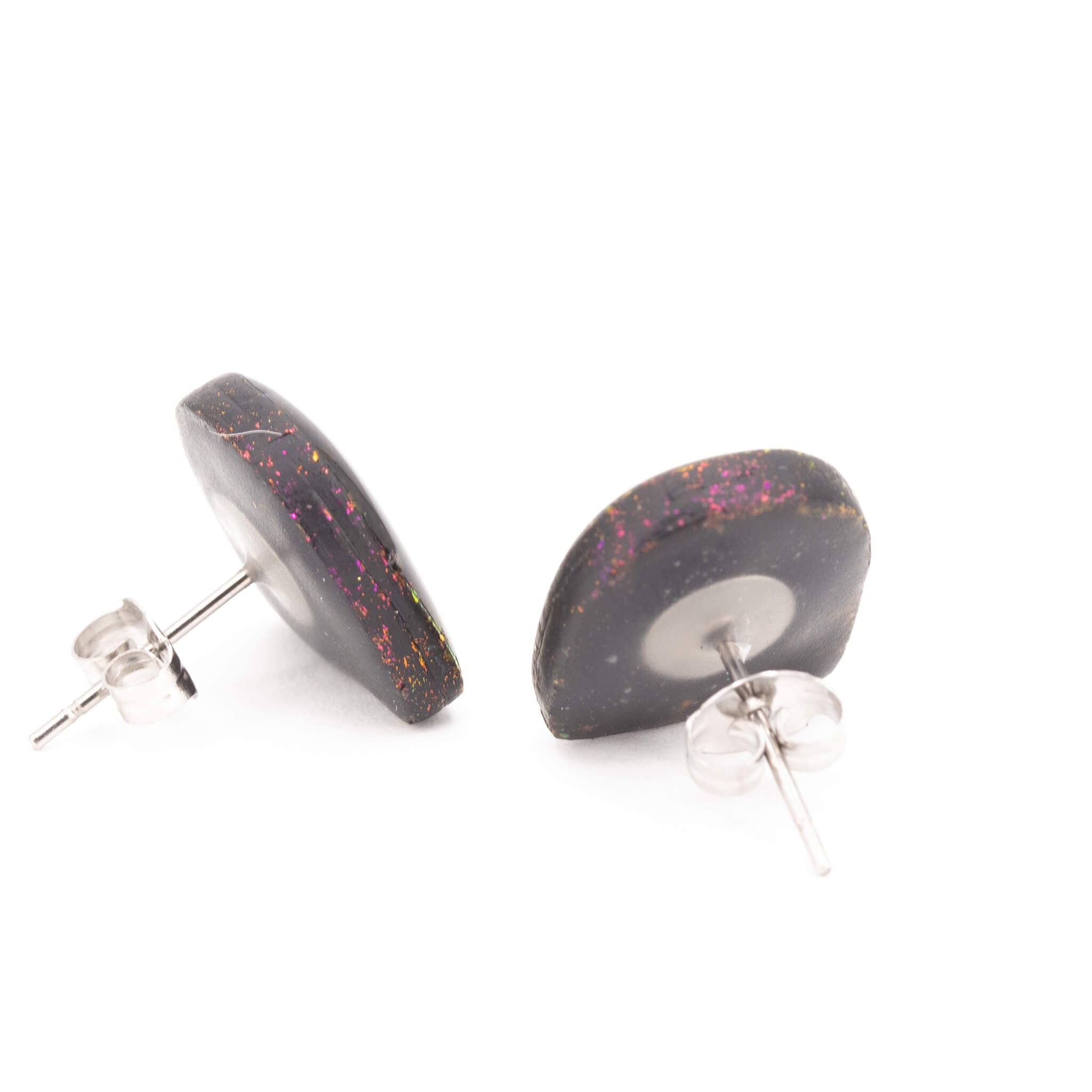 Galaxy Arches Clay Stud Earrings - Pearl Moon Creations