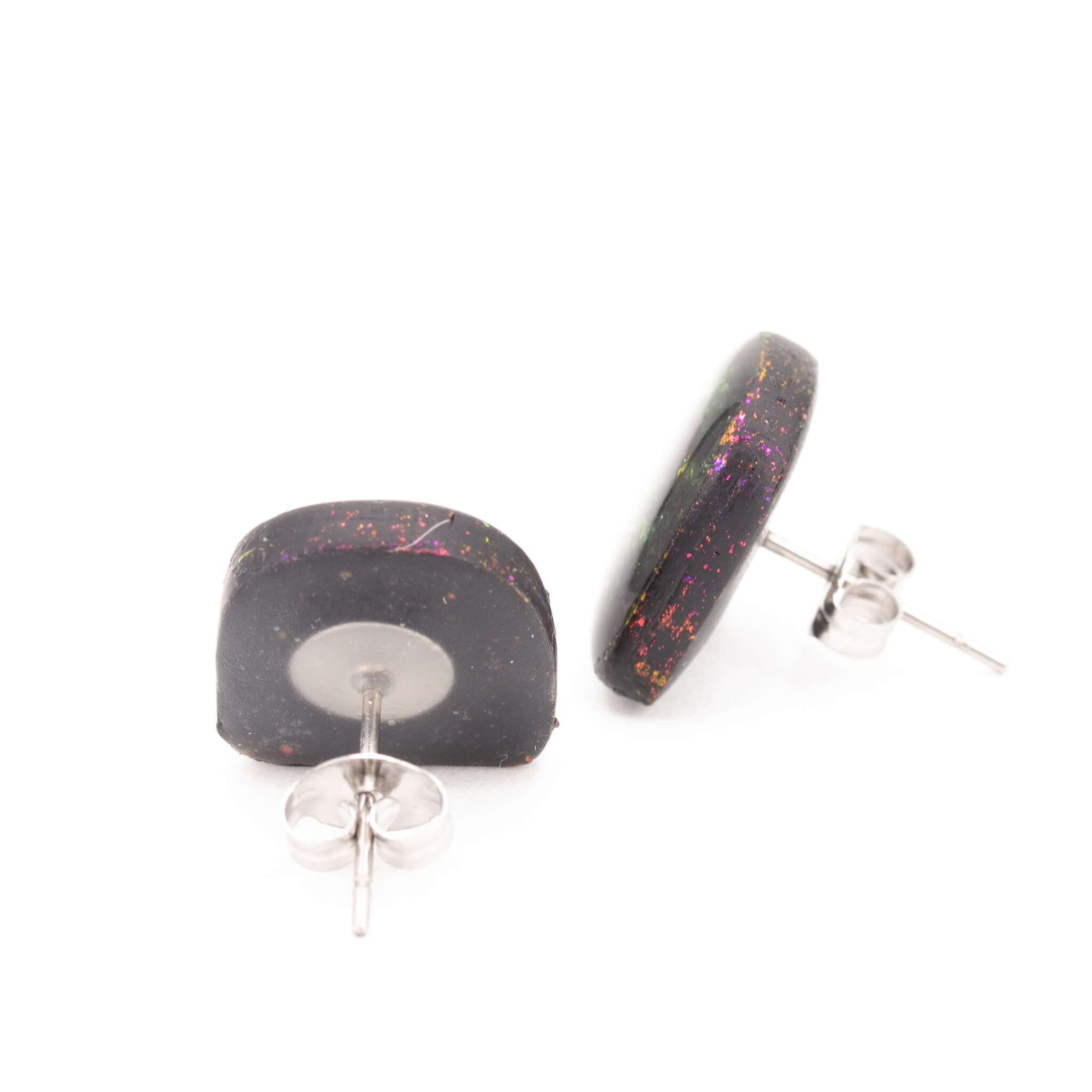 Galaxy Arches Clay Stud Earrings - Pearl Moon Creations