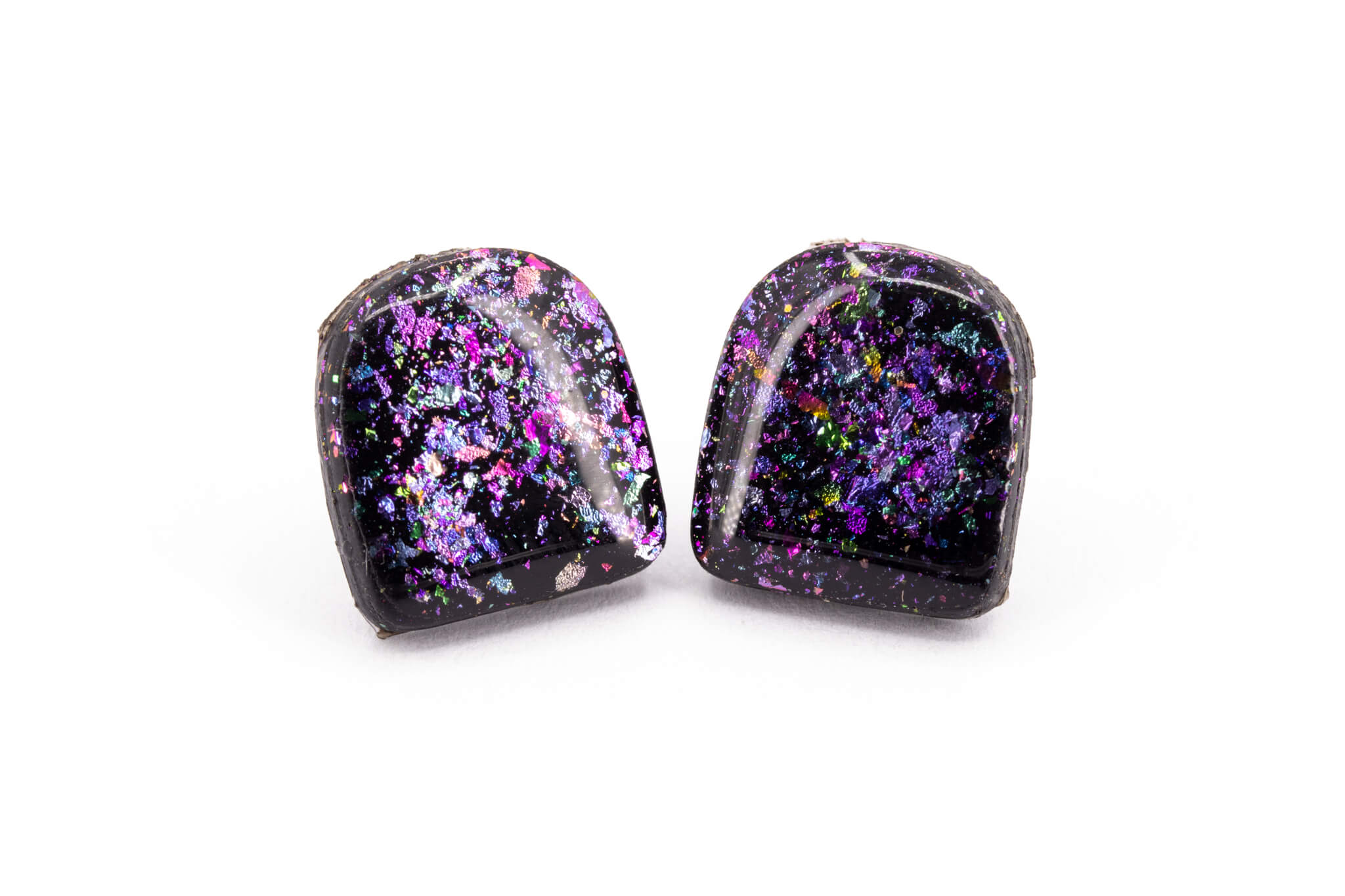 Galaxy Arches Clay Stud Earrings - Pearl Moon Creations