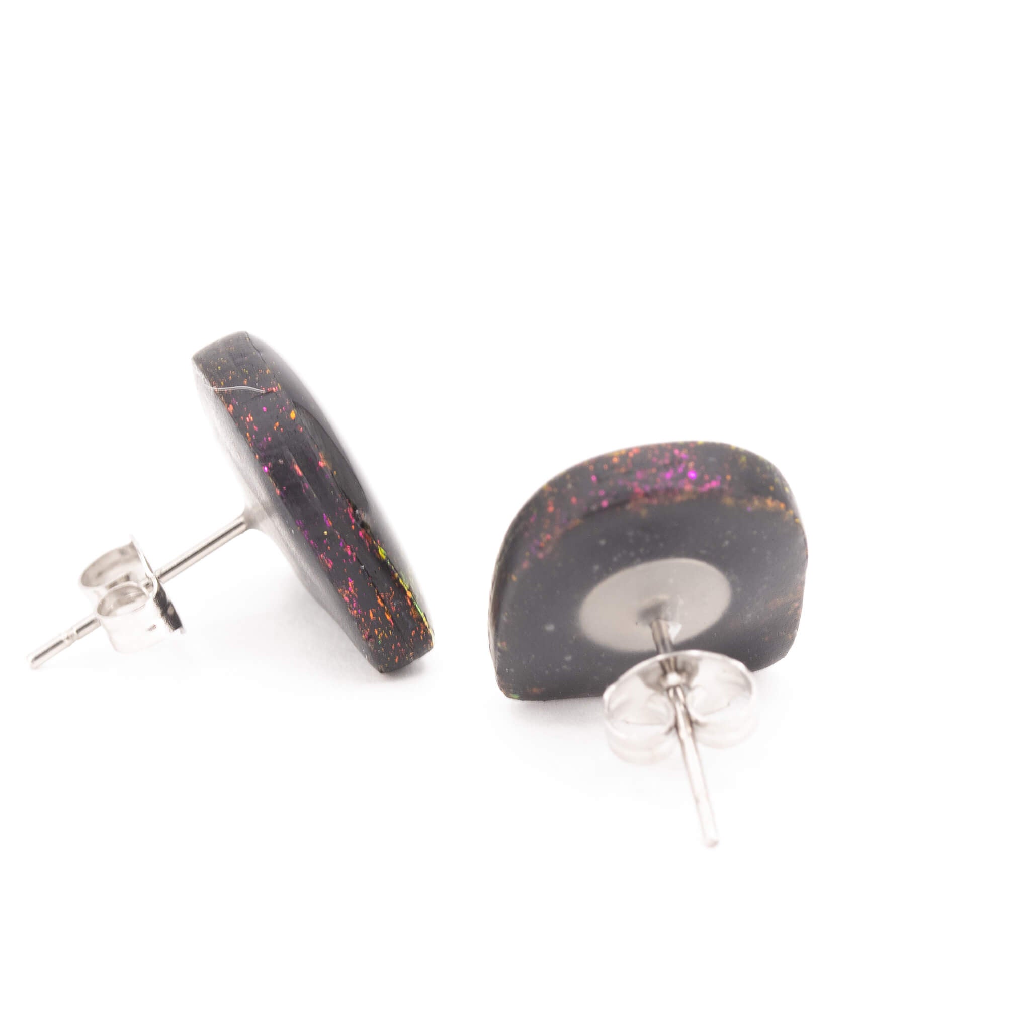 Galaxy Arches Clay Stud Earrings - Pearl Moon Creations