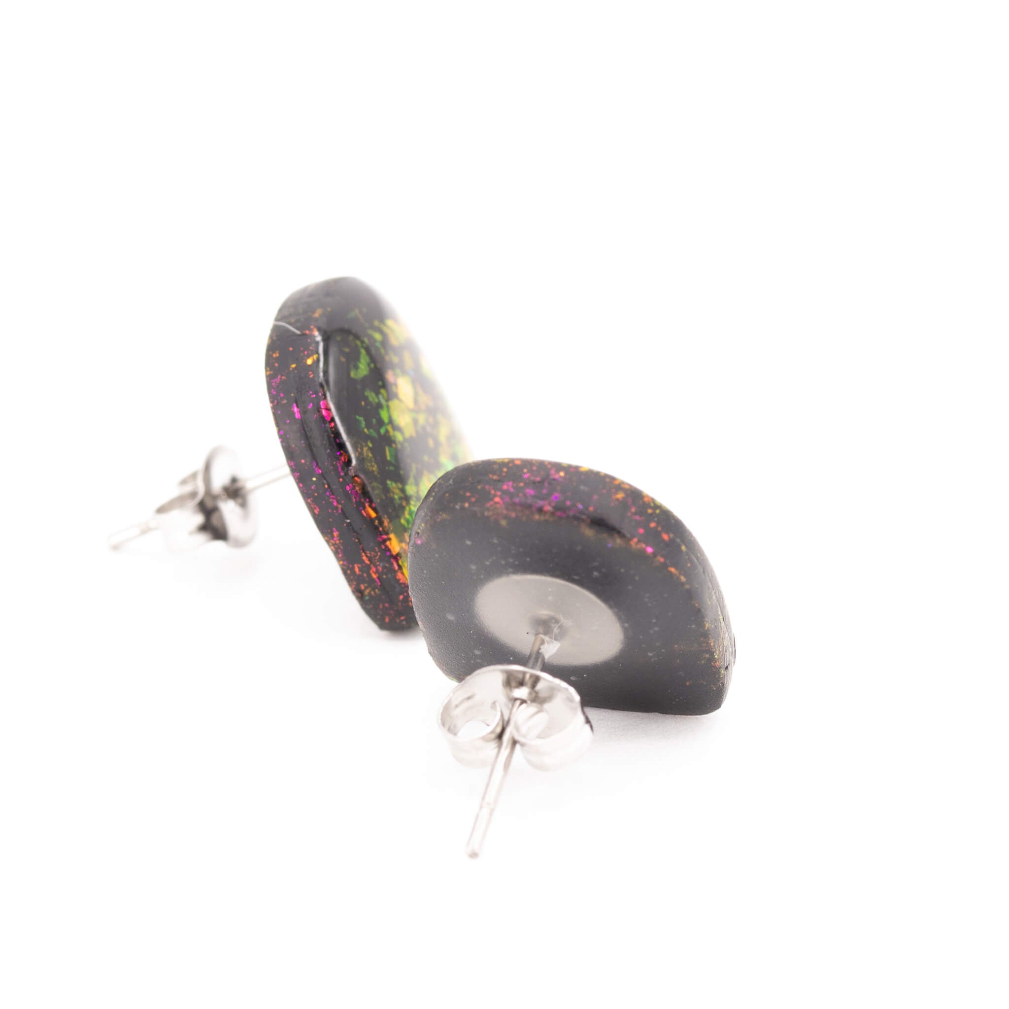 Galaxy Arches Clay Stud Earrings - Pearl Moon Creations