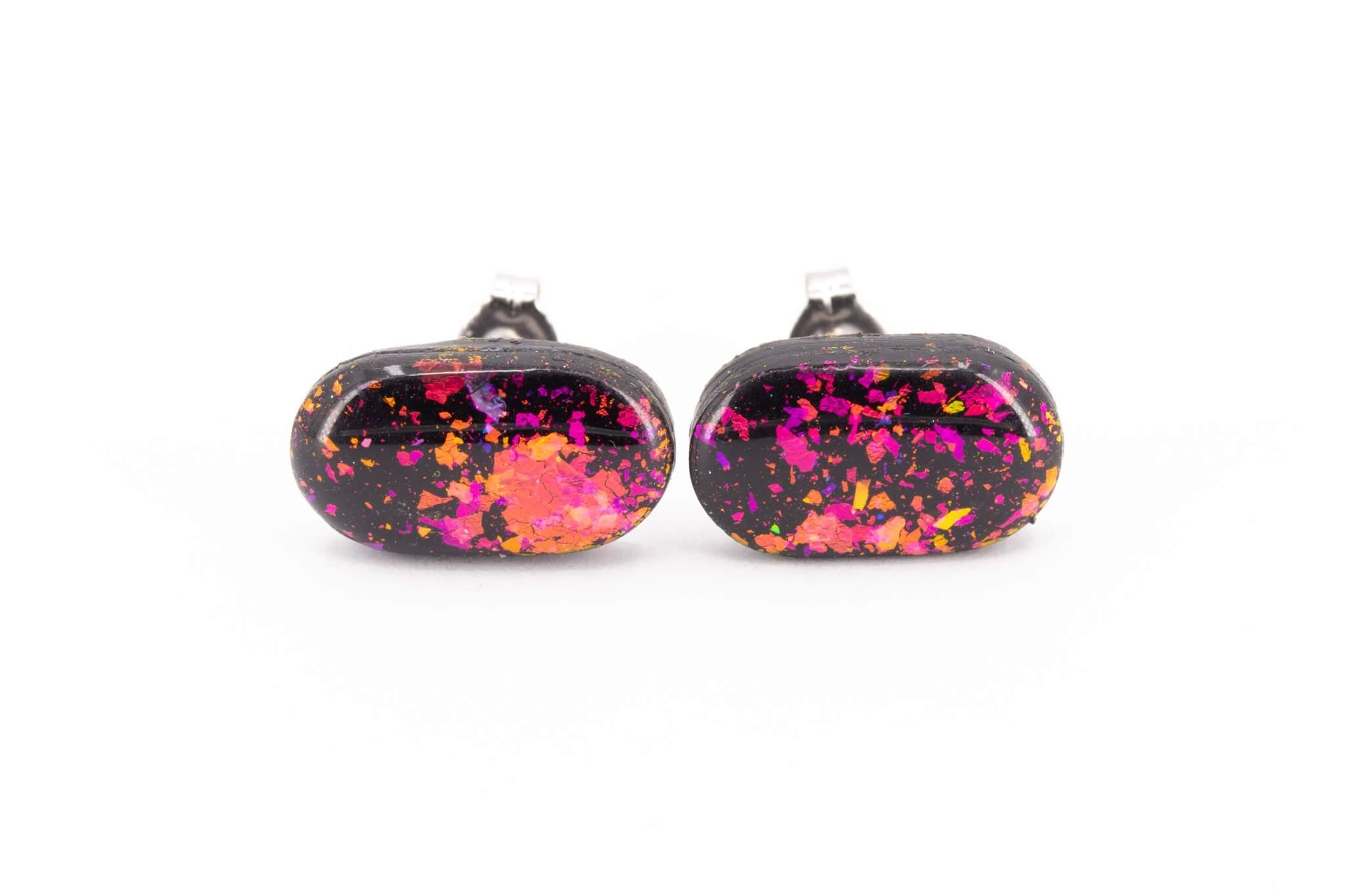 Galaxy Pill Stud Earrings - Pearl Moon Creations