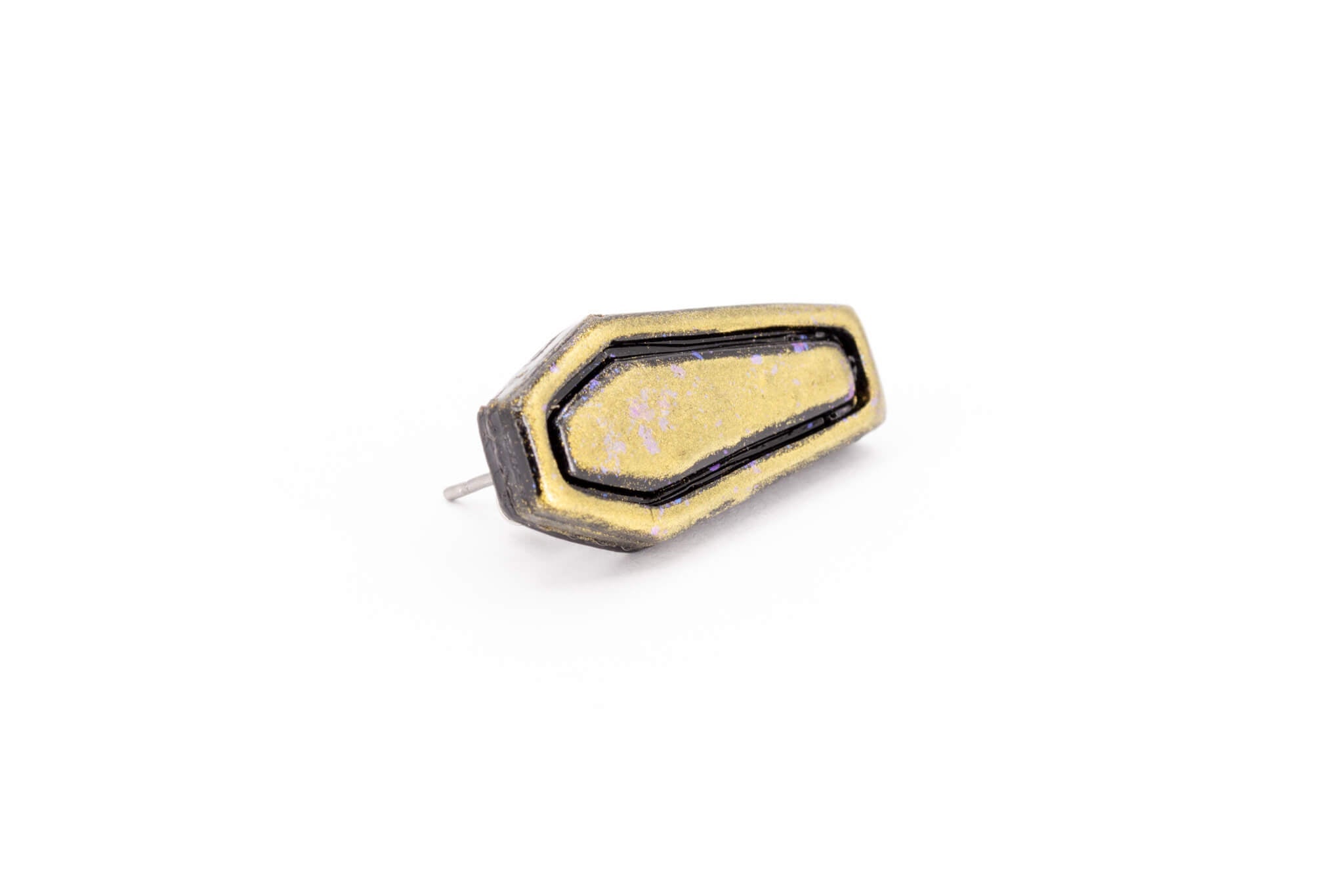 Gold Casket Earrings - Pearl Moon Creations