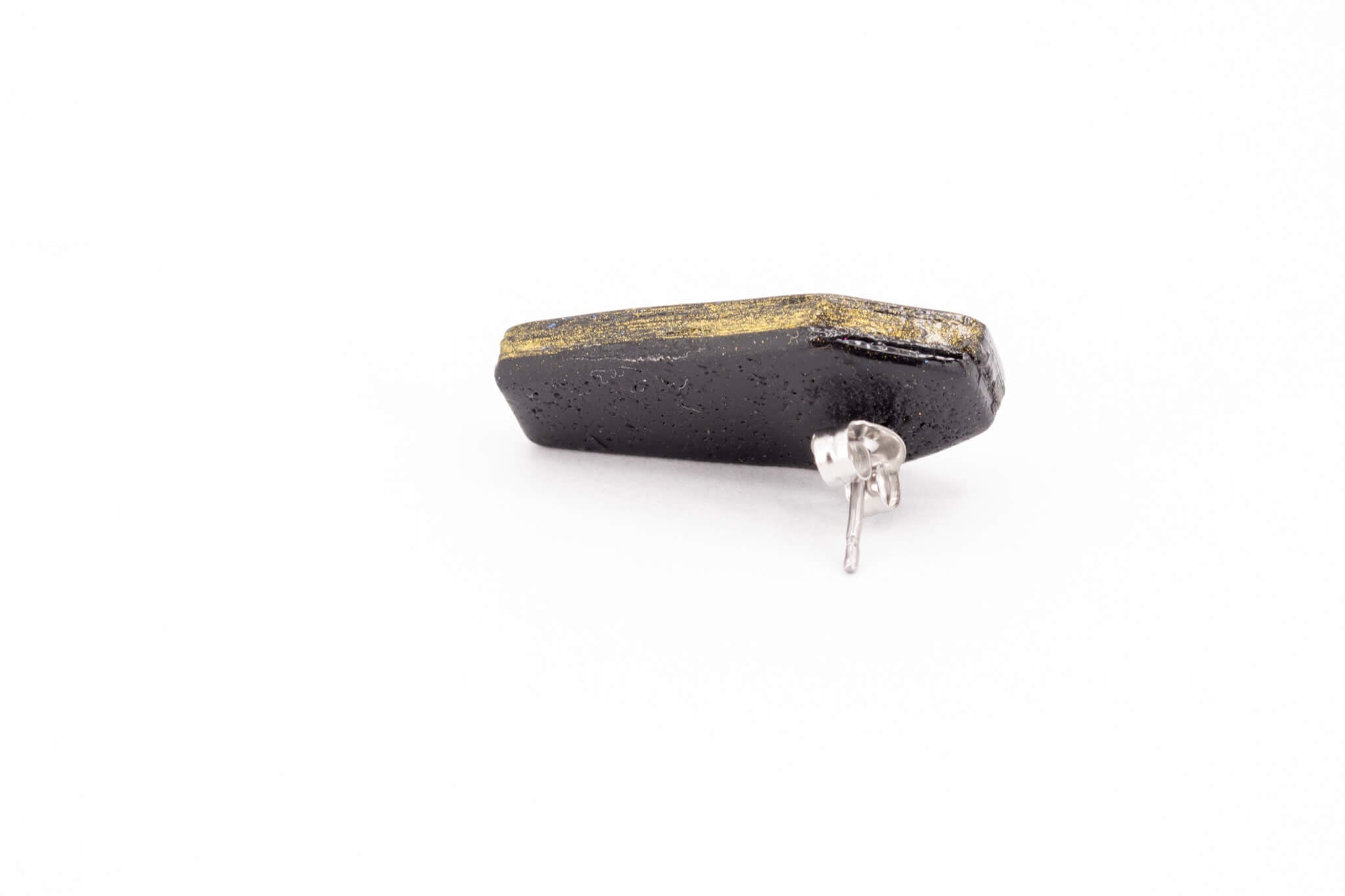 Gold Casket Earrings - Pearl Moon Creations