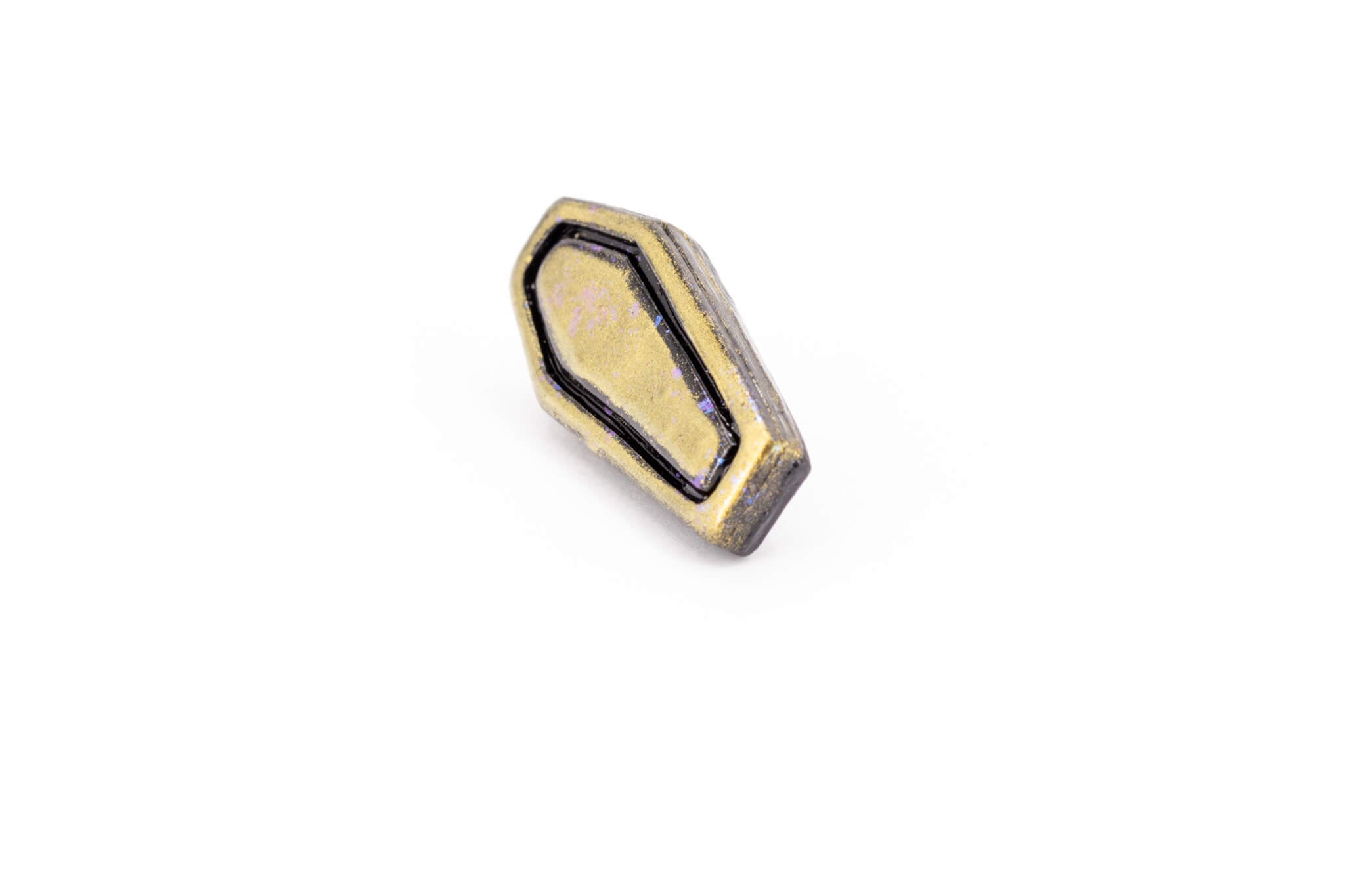 Gold Casket Earrings - Pearl Moon Creations