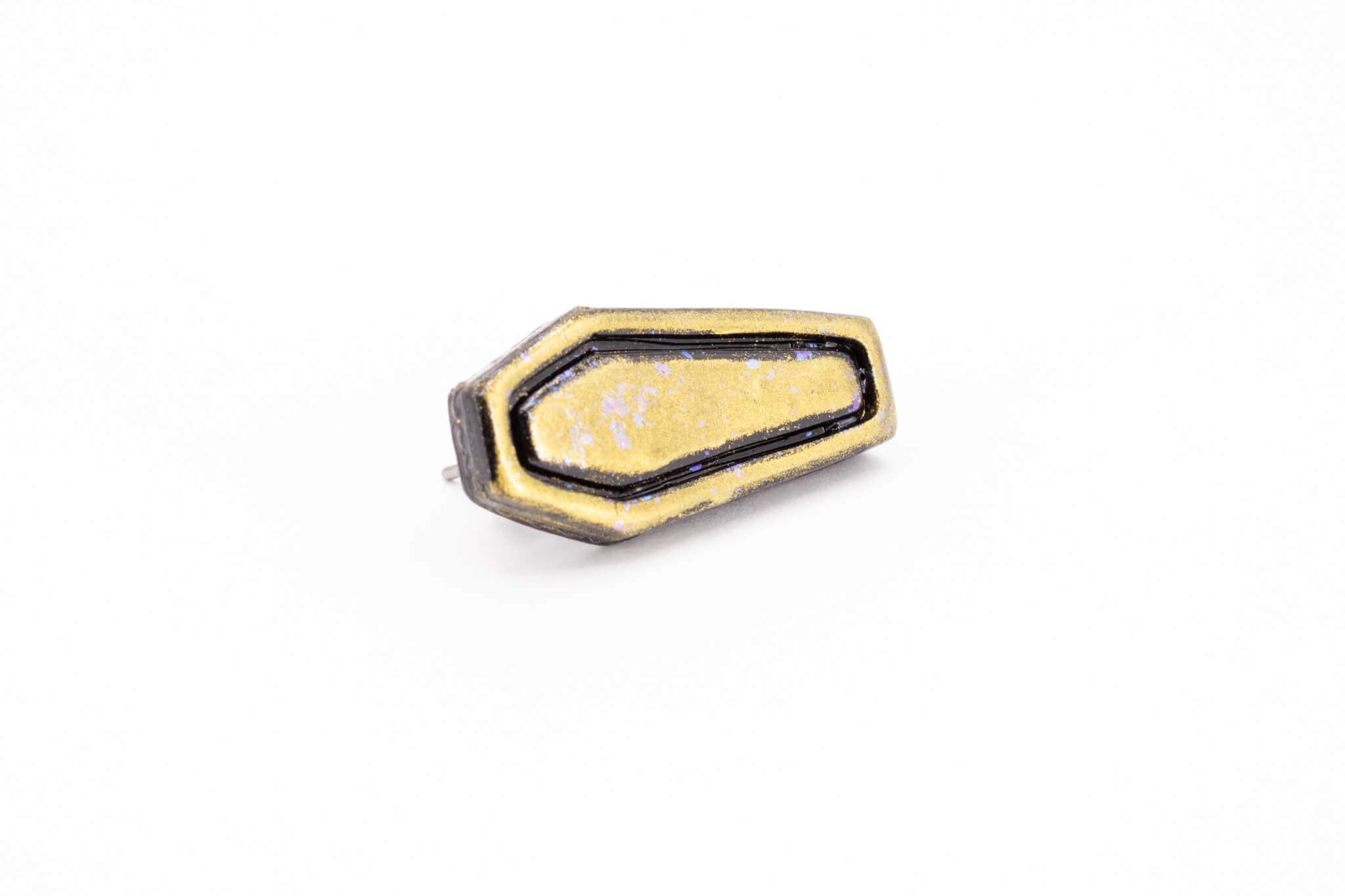Gold Casket Earrings - Pearl Moon Creations