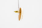 Gold Polka Dot Circle Earrings - Pearl Moon Creations