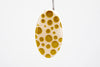 Gold Polka Dot Oval Earrings - Pearl Moon Creations