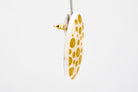 Gold Polka Dot Oval Earrings - Pearl Moon Creations