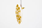 Gold Polka Dot Oval Earrings - Pearl Moon Creations