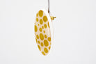 Gold Polka Dot Oval Earrings - Pearl Moon Creations