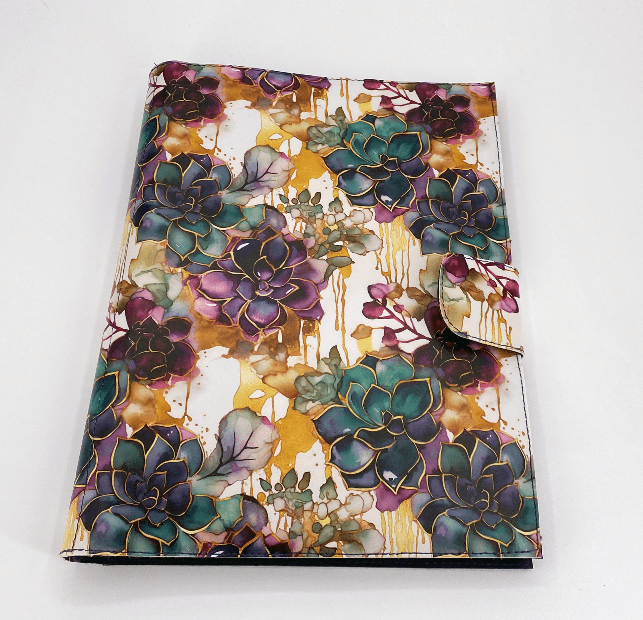 Golden Succulent Moondance Notebook Cover (Christy) - Pearl Moon Creations