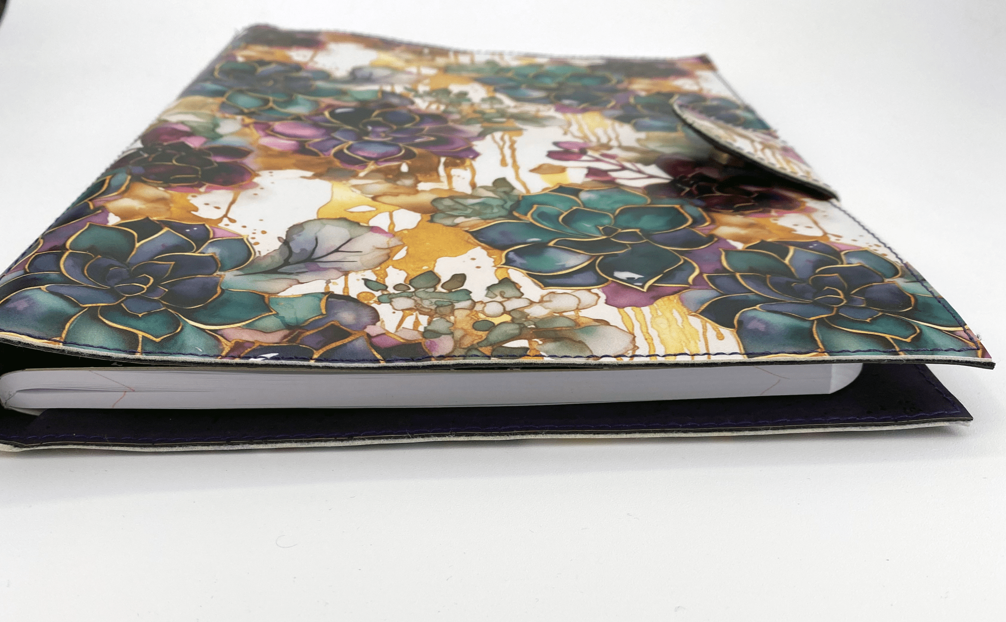 Golden Succulent Moondance Notebook Cover (Christy) - Pearl Moon Creations