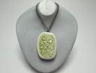 Green Wildflower Pendant Necklace - Pearl Moon Creations