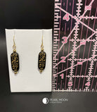 Ibis Hieroglyph Glass Bead Earrings - Pearl Moon Creations