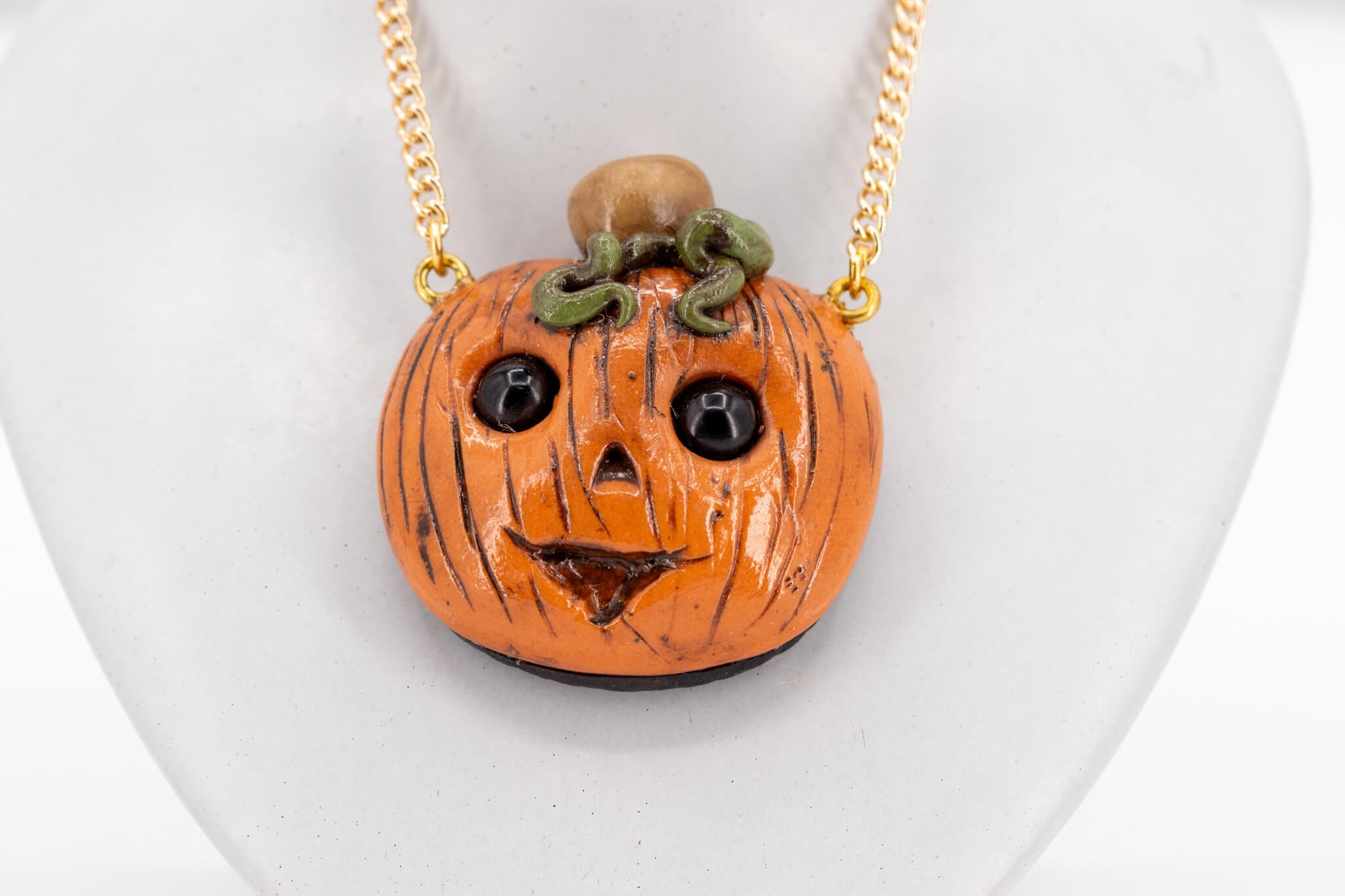 Jack o Lantern Necklace - Pearl Moon Creations
