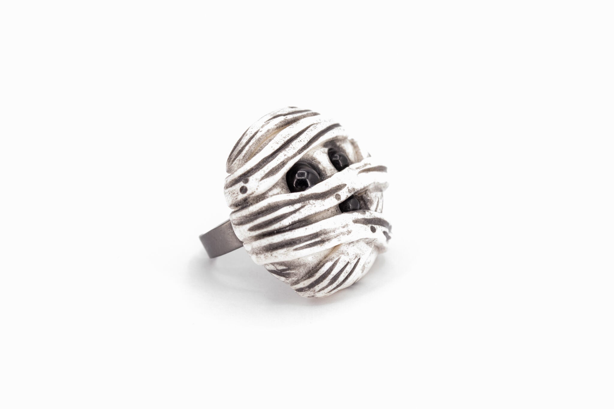 Kawaii Mummy Ring - Pearl Moon Creations