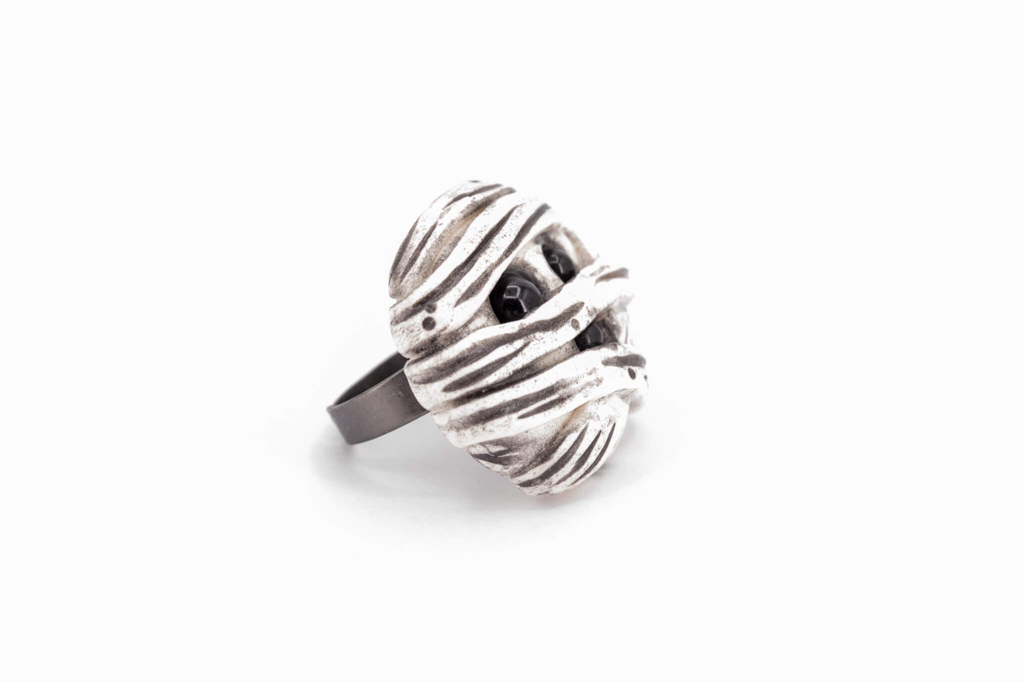 Kawaii Mummy Ring - Pearl Moon Creations