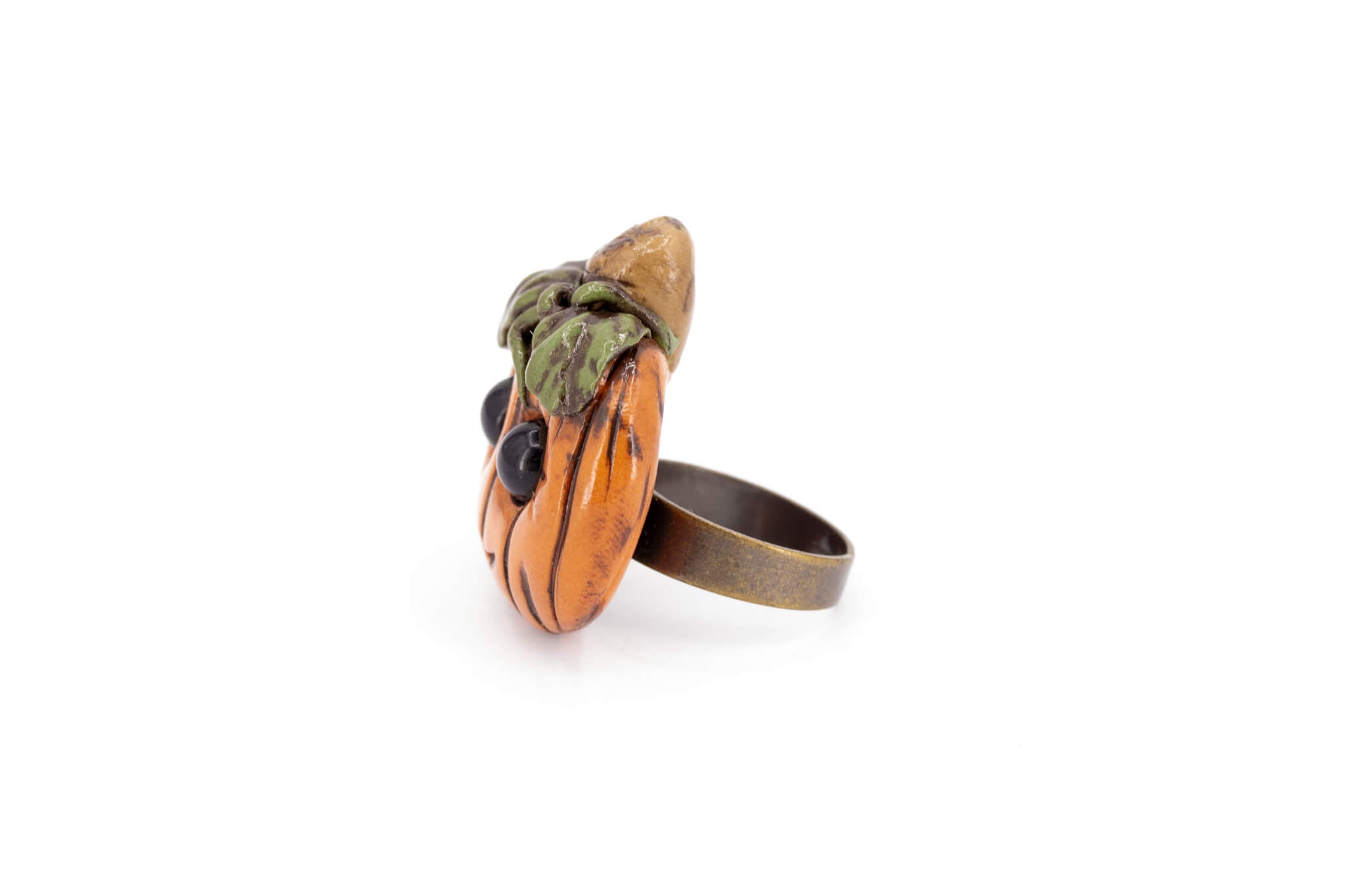 Kawaii Pumpkin Ring - Pearl Moon Creations