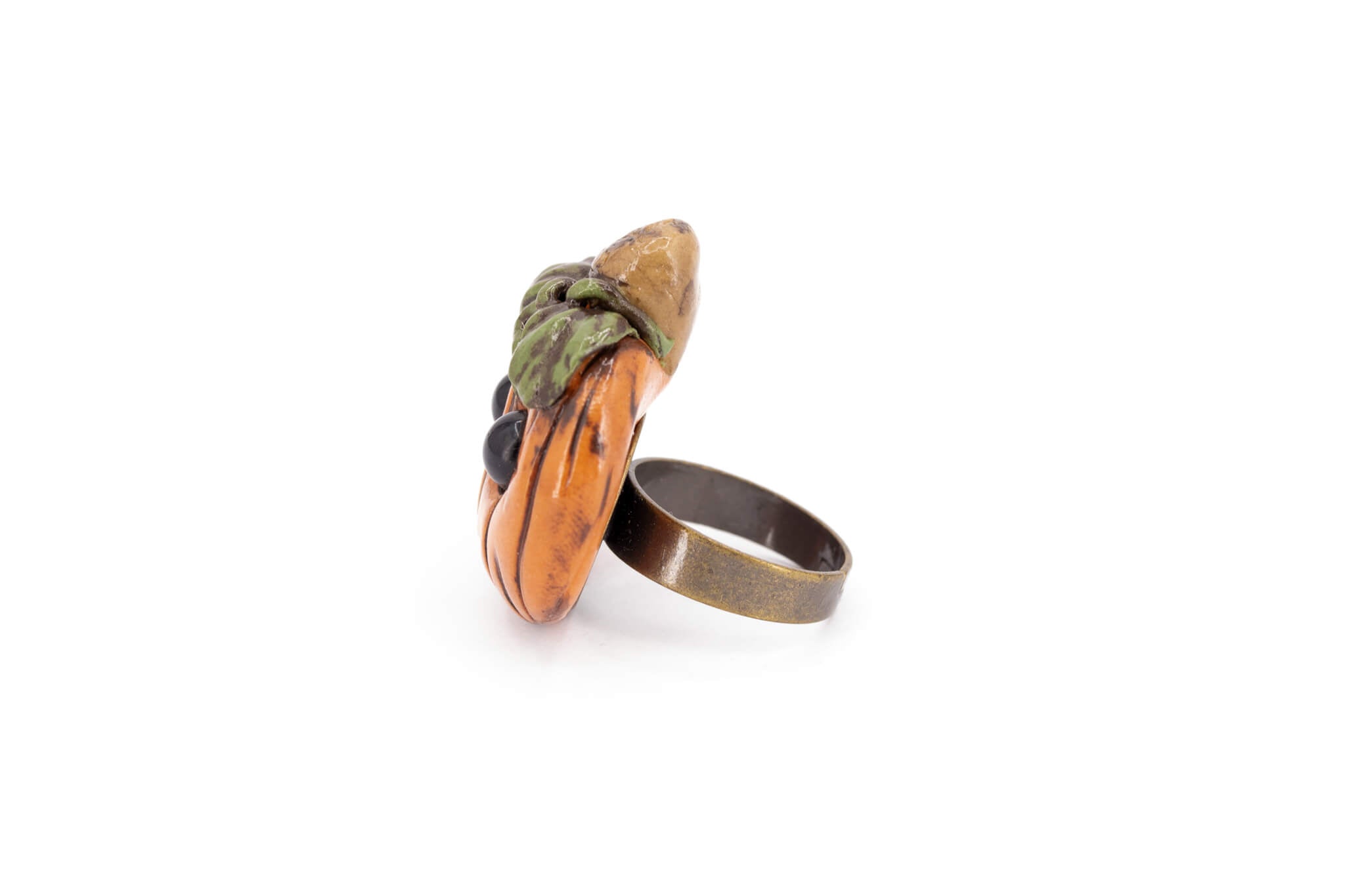 Kawaii Pumpkin Ring - Pearl Moon Creations