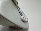 Lavender Heart Clay Pendant Necklace - Pearl Moon Creations