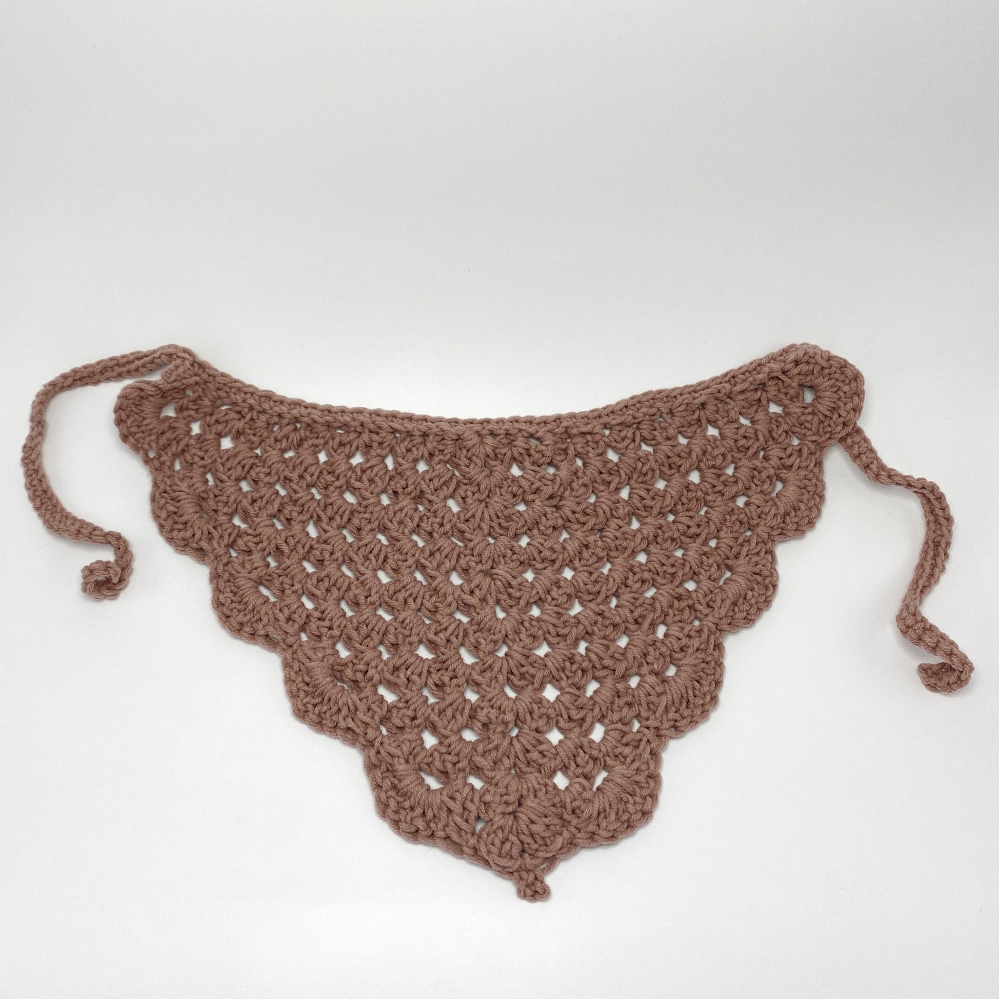 Mauve Crochet Bandana - Pearl Moon Creations