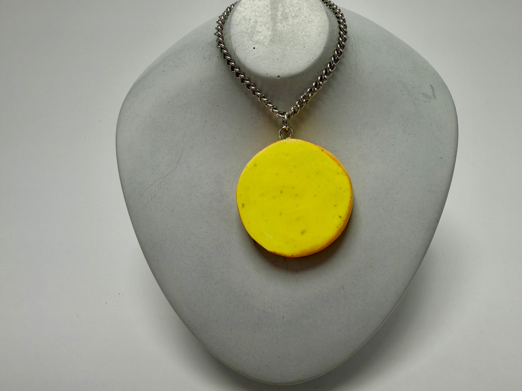 Orange and Yellow Sun Pendant Necklace - Pearl Moon Creations