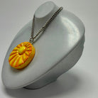 Orange and Yellow Sun Pendant Necklace - Pearl Moon Creations