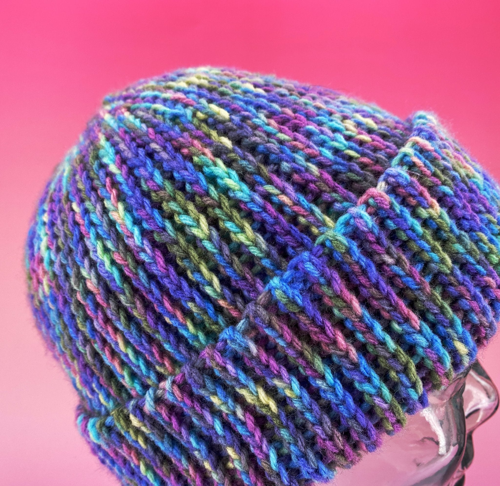 Pastel Rainbow Beanie Hat (Made To Order) - Pearl Moon Creations