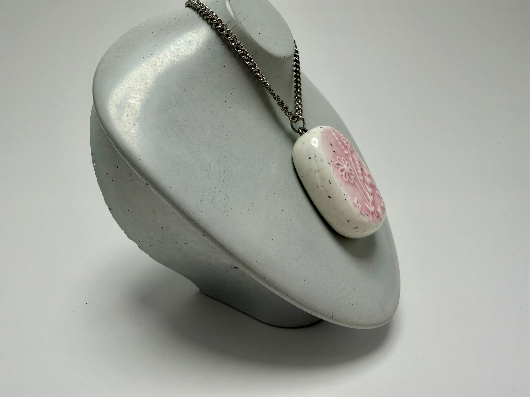 Pink Wildflower Pendant Necklace - Pearl Moon Creations