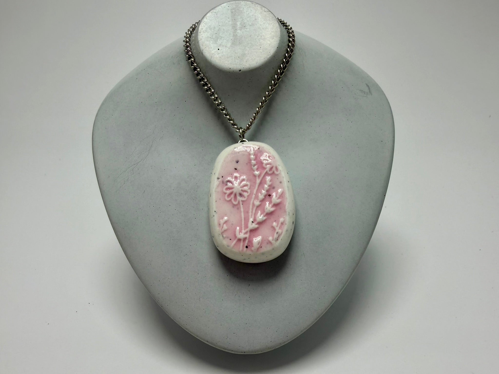 Pink Wildflower Pendant Necklace - Pearl Moon Creations