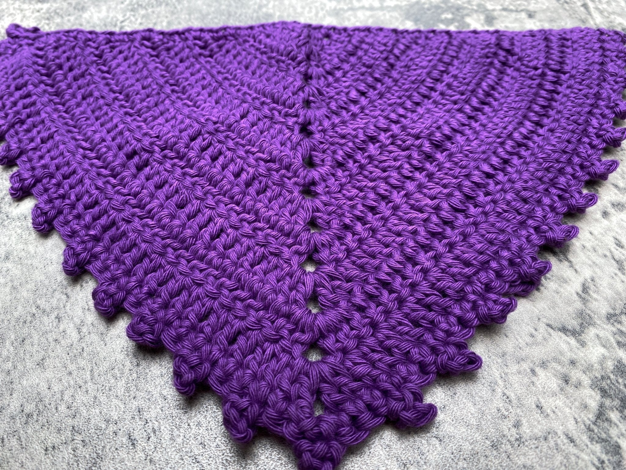 Purple Crochet Bandana - Pearl Moon Creations