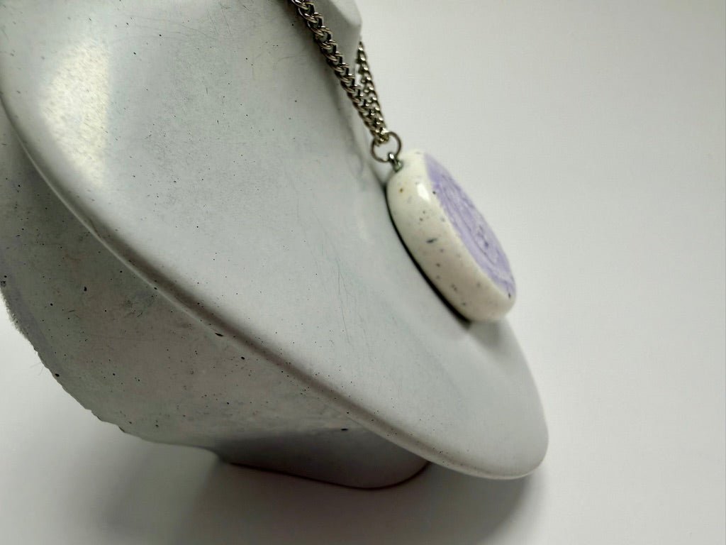 Purple Lacey Wildflower Pendant Necklace - Pearl Moon Creations