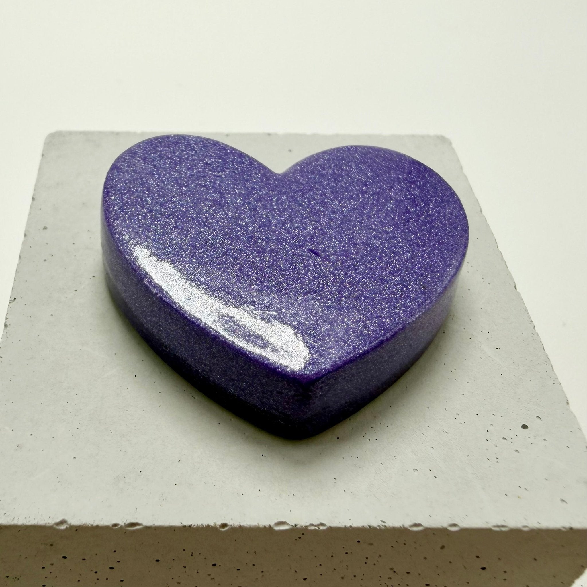 Purple Pearl Heart Magnet - Pearl Moon Creations