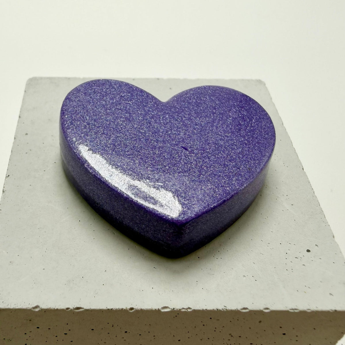Purple Pearl Heart Magnet - Pearl Moon Creations