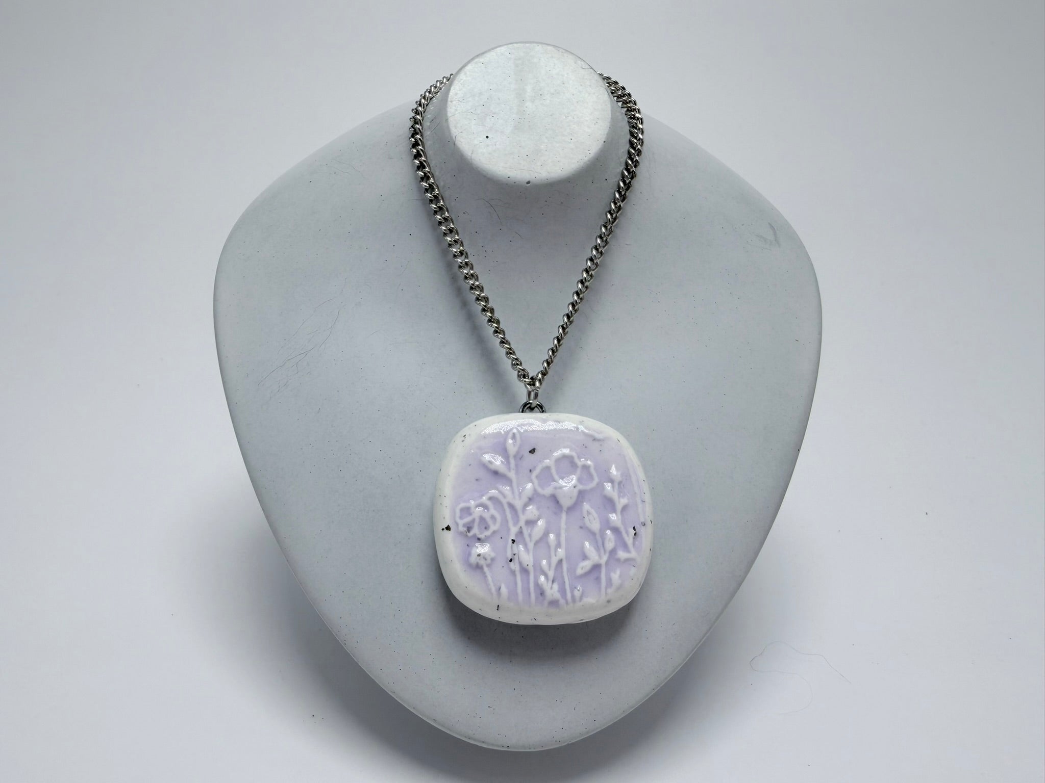 Purple Wildflower Pendant Necklace - Pearl Moon Creations