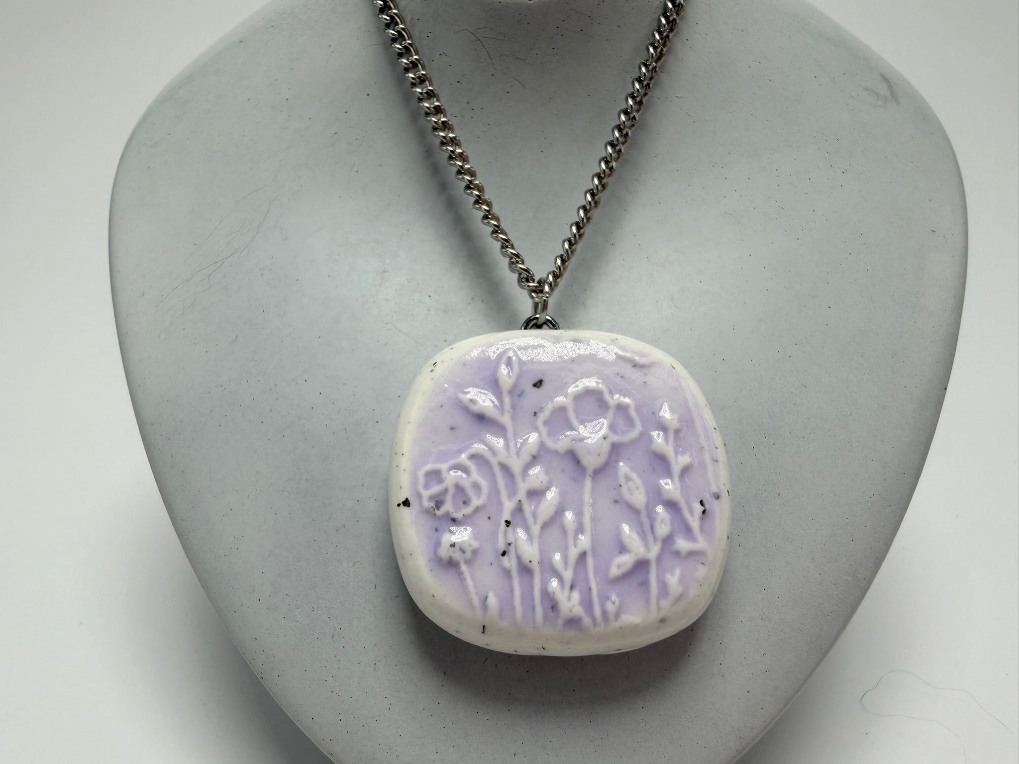 Purple Wildflower Pendant Necklace - Pearl Moon Creations